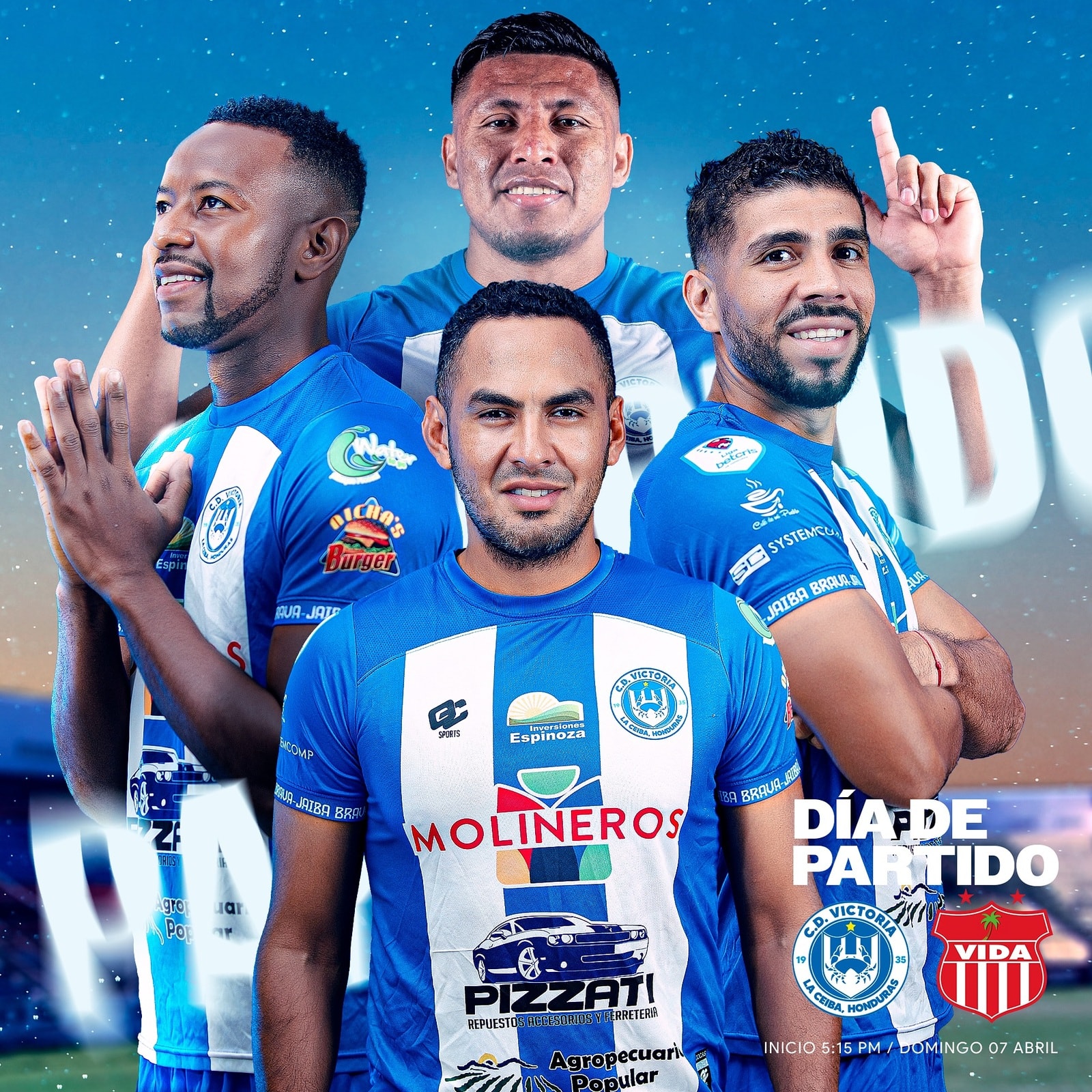 Pieza de día de partido con un jugador celebrando