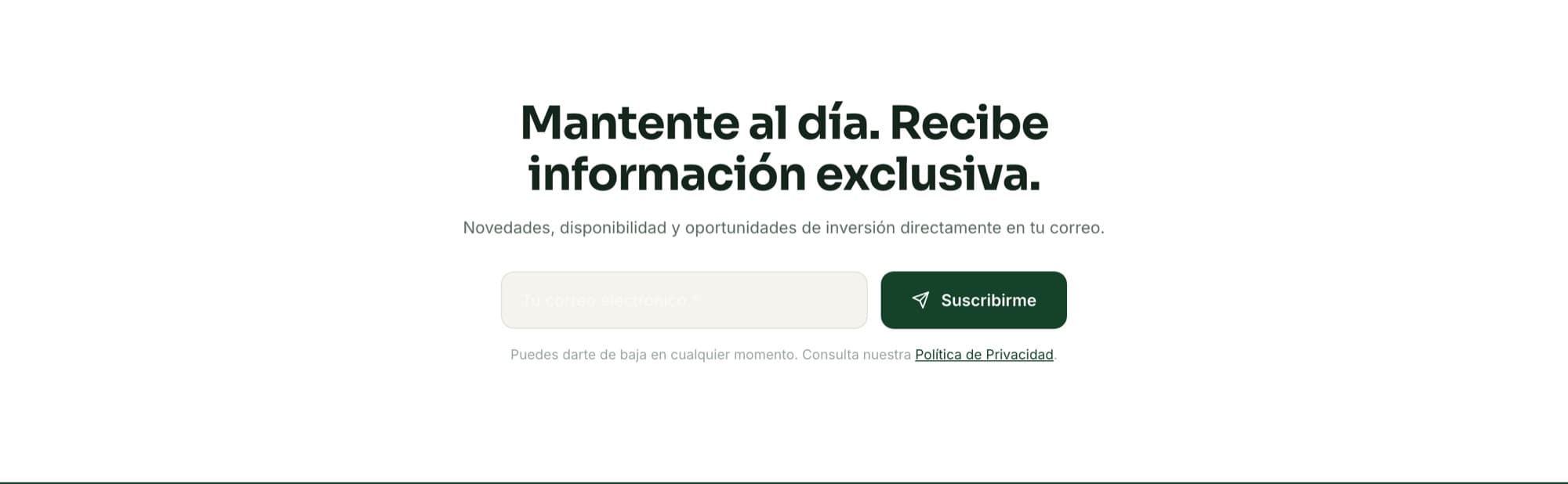 Bloque de suscripción al boletín