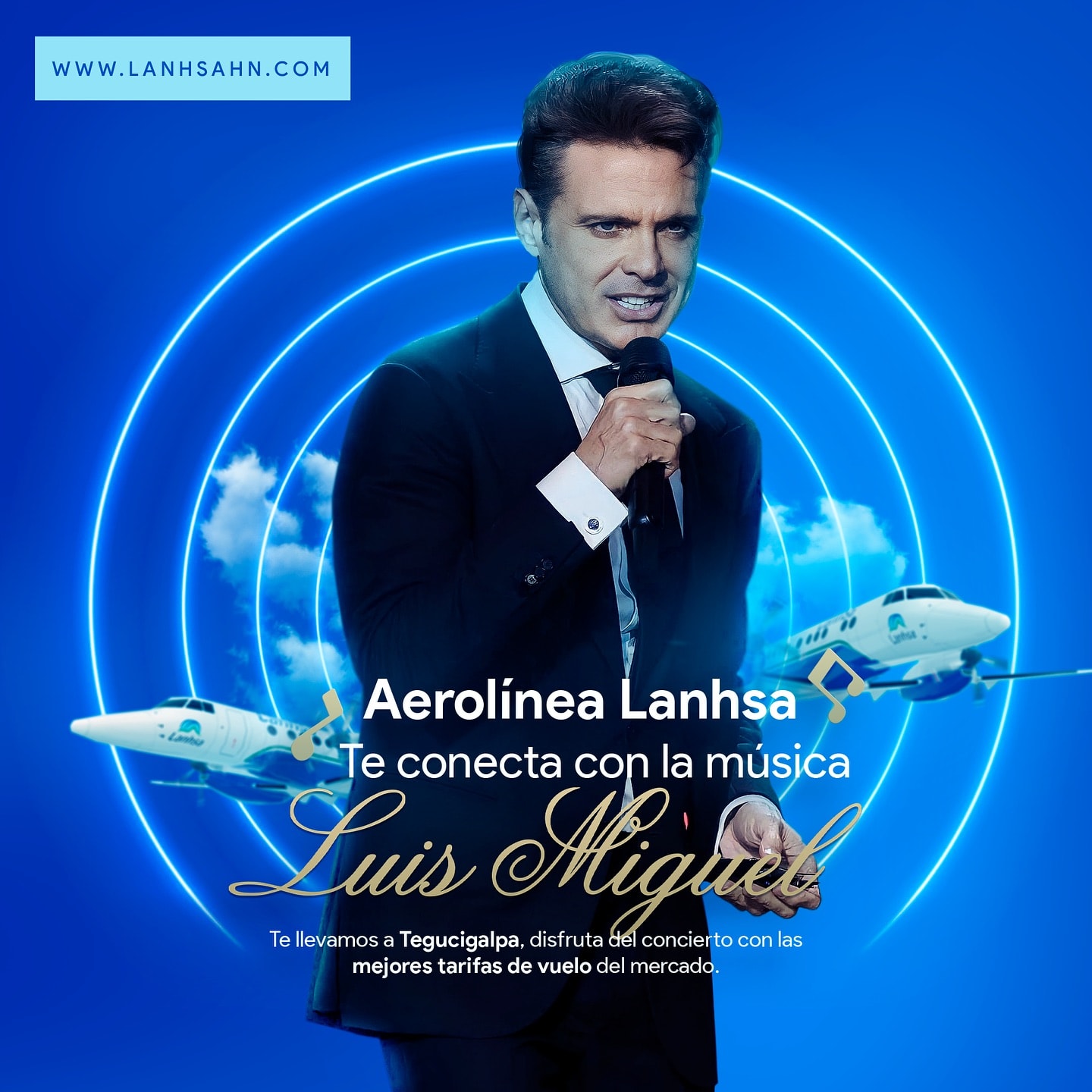Pieza del concierto de Luis Miguel: LANHSA te conecta con la música