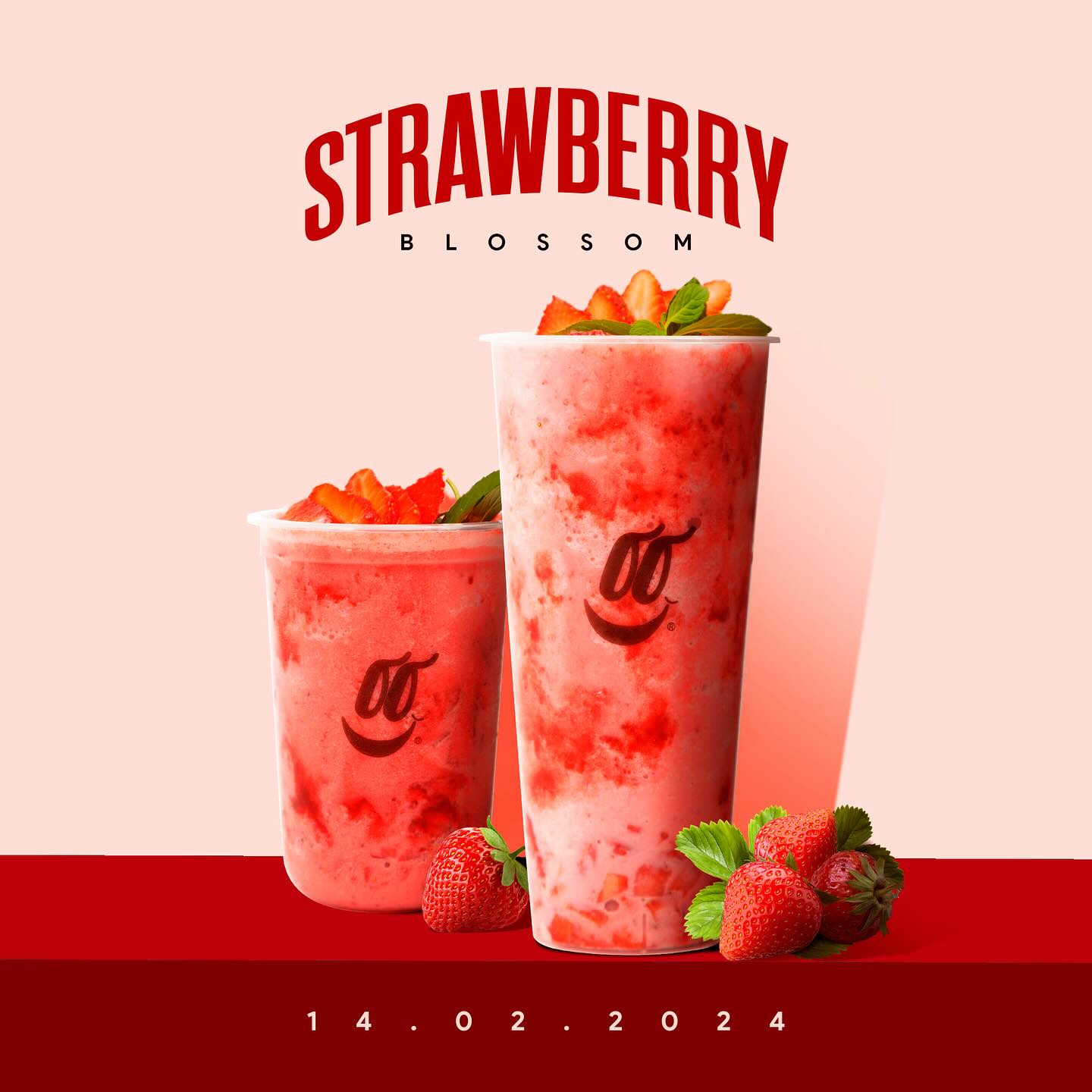 Pieza de Strawberry Blossom con la fecha de lanzamiento