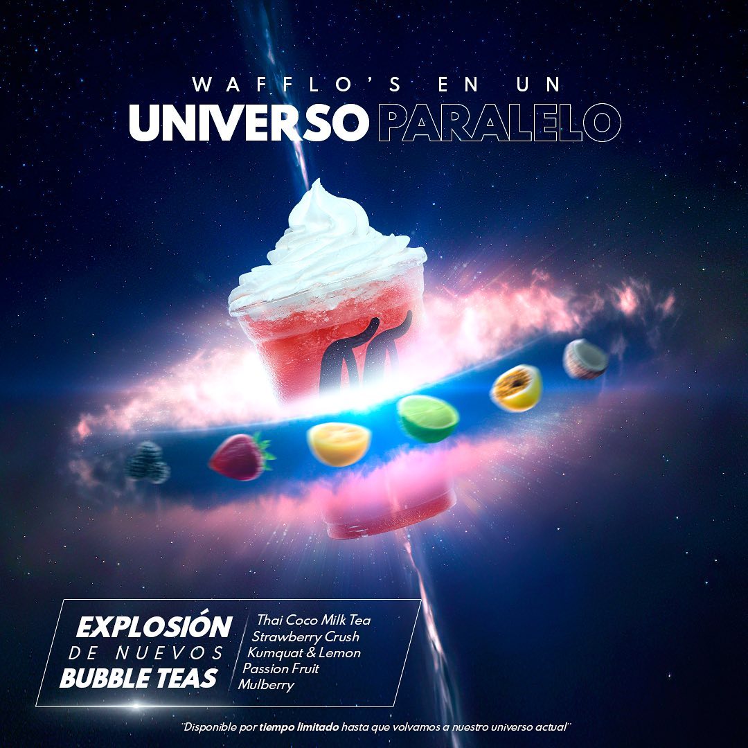 Pieza del lanzamiento Universo Paralelo, con los nuevos bubble teas